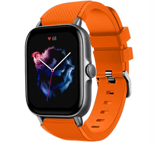 Strap-it® Strap-it Amazfit GTS 3 Silikonarmband (Orange)