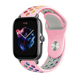 Strap-it® Amazfit GTS 3 Sportarmband (Rosa/bunt)