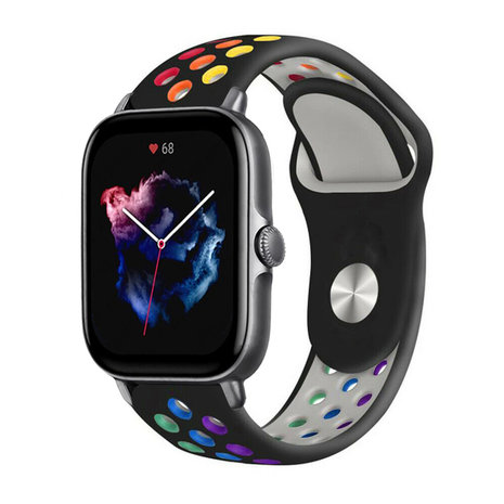 Strap-it® Strap-it Amazfit GTS 3 Sportarmband (Schwarz/bunt) Strap-it® Strap-it Amazfit GTS 3 Sportarmband (Schwarz/bunt)