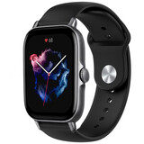 Strap-it® Amazfit GTS 3 Sportarmband (Schwarz)