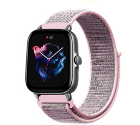 Strap-it® Amazfit GTS 3 Nylonarmband (Rosa Sand ) Strap-it® Amazfit GTS 3 Nylonarmband (Rosa Sand )