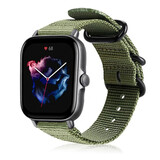 Strap-it® Amazfit GTS 3 Nylon Schnallenarmband (Grün)