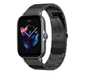 Strap-it® Amazfit GTS 3 Metallarmband (Schwarz) Strap-it® Amazfit GTS 3 Metallarmband (Schwarz)