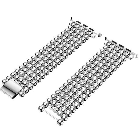 Strap-it® Strap-it Apple Watch Stahlperlenarmband (Silber) Strap-it® Strap-it Apple Watch Stahlperlenarmband (Silber)