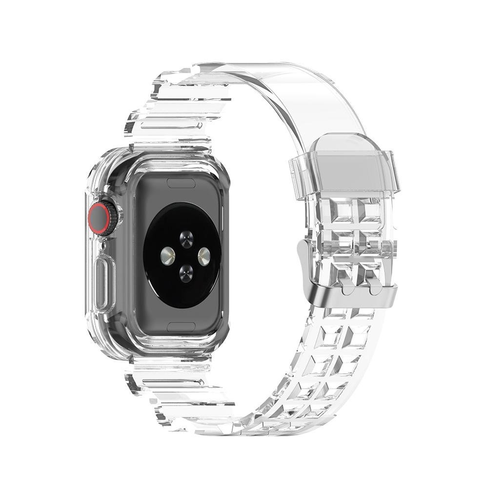 Strap-it® Strap-it Apple Watch Transparentes TPU-Band (Transparent)