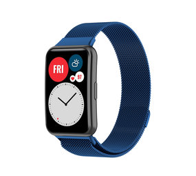 Strap-it® Huawei Watch Fit Milanese Armband (Blau) Strap-it® Huawei Watch Fit Milanese Armband (Blau)