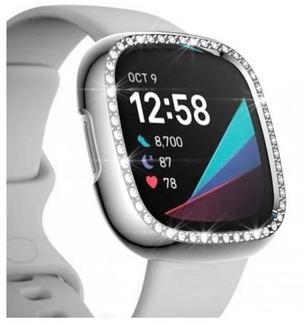 Strap-it® Strap-it Fitbit Sense Diamond PC Hülle (Silber) Strap-it® Strap-it Fitbit Sense Diamond PC Hülle (Silber)