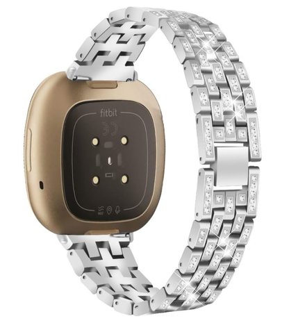 Silver Diamond Fitbit Versa 3 Armband Smartwatcharmbaender