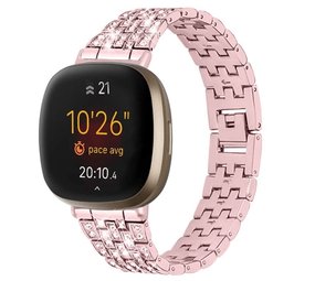 Strap-it® Pink Diamond Fitbit Sense Armband Strap-it® Pink Diamond Fitbit Sense Armband