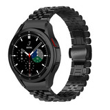 Strap-it® Samsung Galaxy Watch 4 Classic 46mm Jubilee Stahlband (Schwarz) Strap-it® Samsung Galaxy Watch 4 Classic 46mm Jubilee Stahlband (Schwarz)