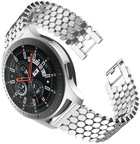 Strap-it® Strap-it Samsung Galaxy Watch 46mm Stahl-Fischarmband (Silber)