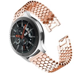 Strap-it® Samsung Galaxy Watch 46mm Stahl-Fischarmband (Roségold) Strap-it® Samsung Galaxy Watch 46mm Stahl-Fischarmband (Roségold)
