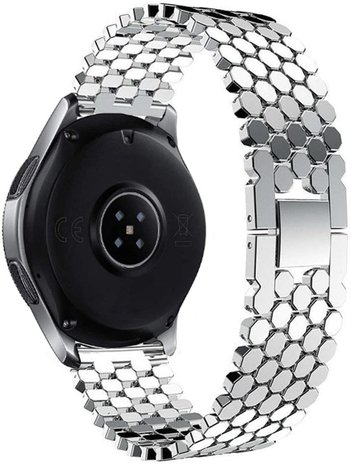 Strap-it® Strap-it Samsung Gear S3 Stahl-Fischarmband (Silber)