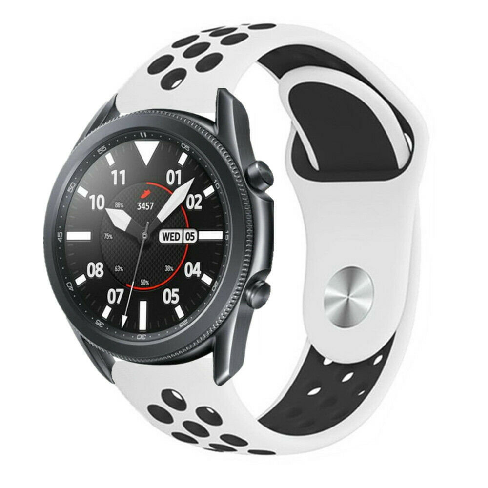 Strap-it® Strap-it Samsung Galaxy Watch 3 45mm Sportarmband (Weiß/Schwarz) Strap-it® Strap-it Samsung Galaxy Watch 3 45mm Sportarmband (Weiß/Schwarz)