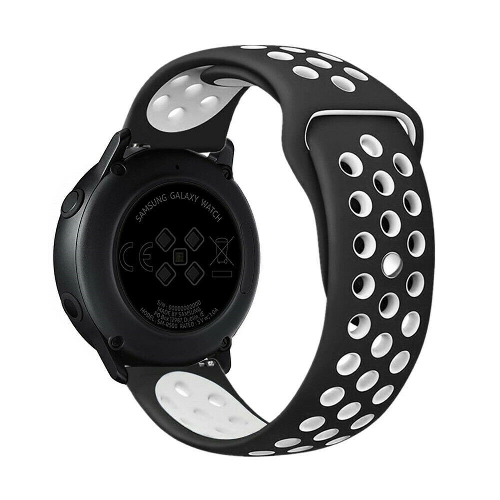 Strap-it® Strap-it Samsung Gear S3 Sportarmband (Schwarz/Weiß)