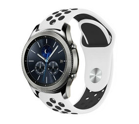 Strap-it® Samsung Gear S3 Sportarmband (Weiß/Schwarz) Strap-it® Samsung Gear S3 Sportarmband (Weiß/Schwarz)