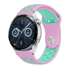 Strap-it® Strap-it Huawei Watch GT 3 46mm Sportarmband (Rosa/Aqua)