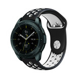 Strap-it® Samsung Galaxy Watch 42mm Sportarmband (Schwarz/Weiß) Strap-it® Samsung Galaxy Watch 42mm Sportarmband (Schwarz/Weiß)