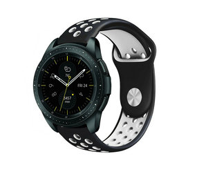 Strap-it® Samsung Galaxy Watch 42mm Sportarmband (Schwarz/Weiß) Strap-it® Samsung Galaxy Watch 42mm Sportarmband (Schwarz/Weiß)