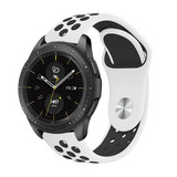 Strap-it® Samsung Galaxy Watch 42mm Sportarmband (Weiß/Schwarz) Strap-it® Samsung Galaxy Watch 42mm Sportarmband (Weiß/Schwarz)