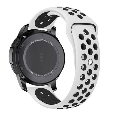 Strap-it® Strap-it Samsung Galaxy Watch 3 41mm Sportarmband (Weiß/Schwarz)
