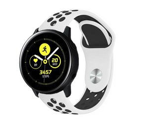 Strap-it® Samsung Galaxy Watch Active Sportarmband (Weiß/Schwarz) Strap-it® Samsung Galaxy Watch Active Sportarmband (Weiß/Schwarz)