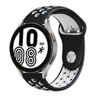 Strap-it® Strap-it Samsung Galaxy Watch 4 - 40mm Sportarmband (Schwarz/Weiß)