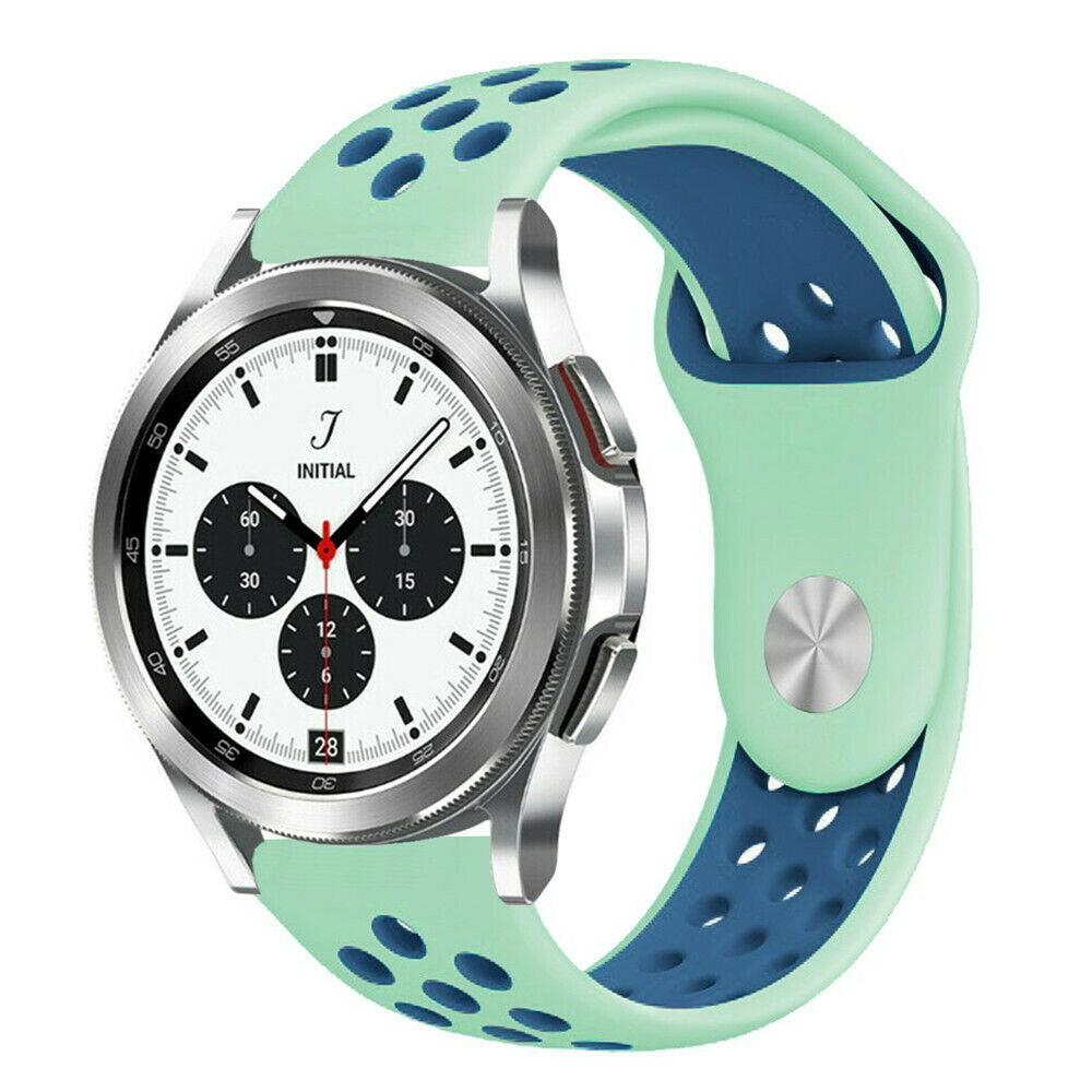 Strap-it® Strap-it Samsung Galaxy Watch 4 Classic 42mm Sportarmband (Aqua/Blau)