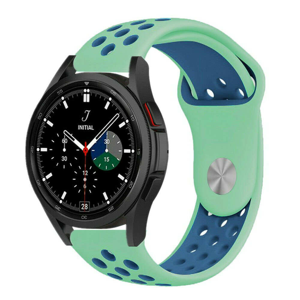 Strap-it® Strap-it Samsung Galaxy Watch 4 Classic 46mm Sportarmband (Aqua/Blau)