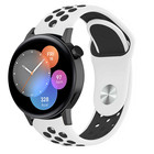Strap-it® Strap-it Huawei Watch GT 3 42mm Sportarmband (Weiß/Schwarz)