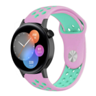 Strap-it® Strap-it Huawei Watch GT 3 42mm Sportarmband (Rosa/Aqua)