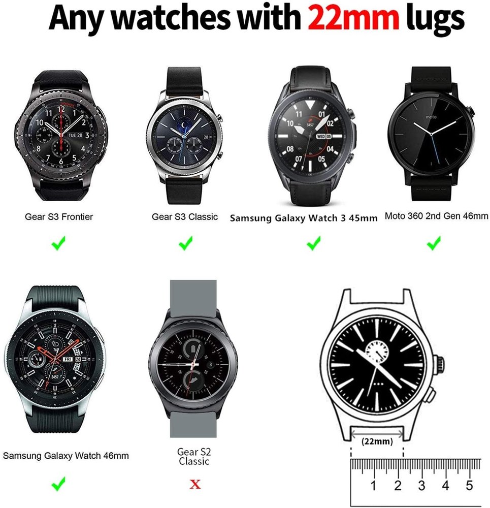Strap-it® Strap-it Samsung Galaxy Watch 3 45mm Nylonarmband (Pampelmuse)