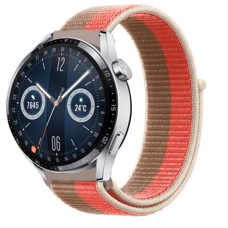 Strap-it® Strap-it Huawei Watch GT 3 46mm Nylonarmband (Pampelmuse)
