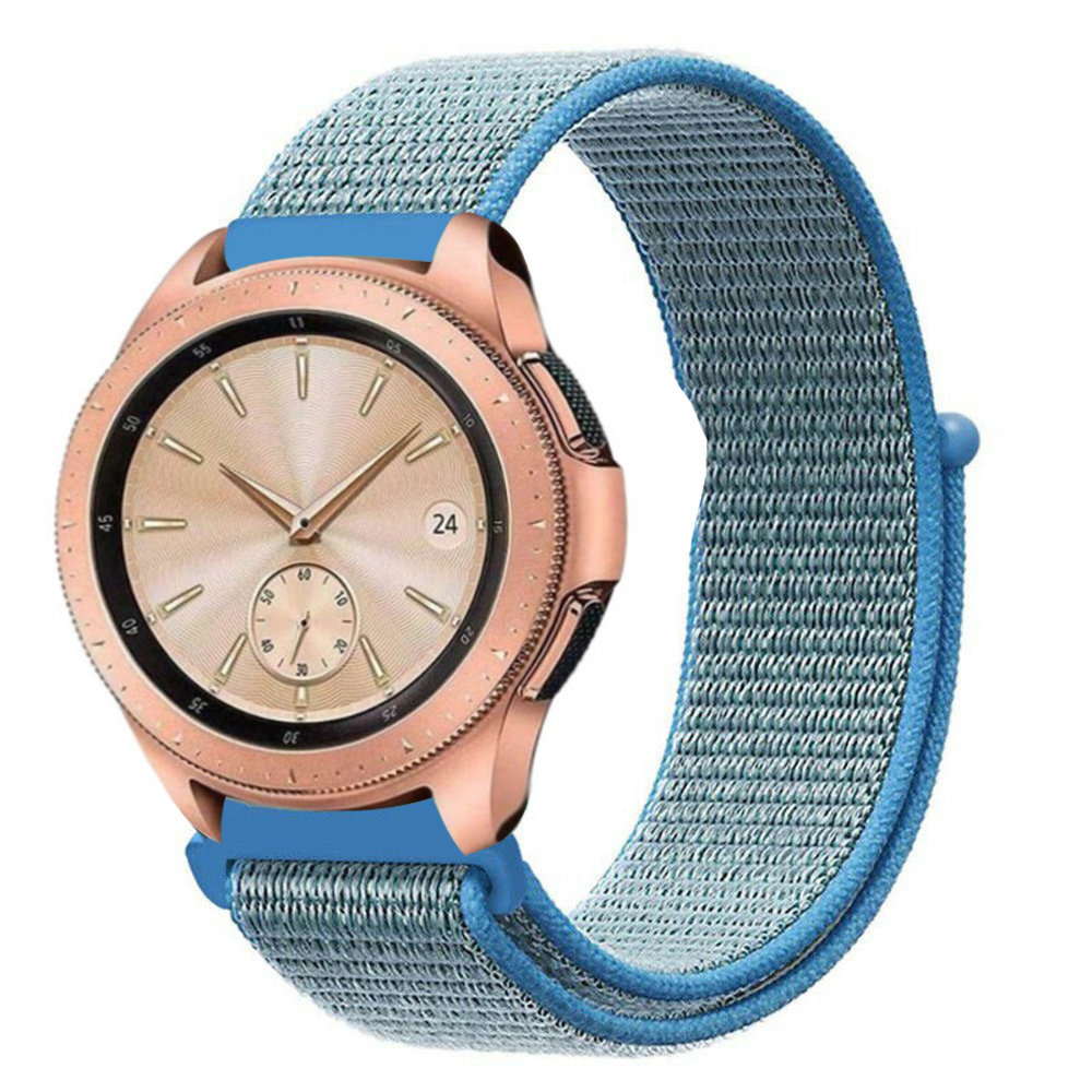 Strap-it® Strap-it Samsung Galaxy Watch 42mm Nylonarmband (Blau) Strap-it® Strap-it Samsung Galaxy Watch 42mm Nylonarmband (Blau)