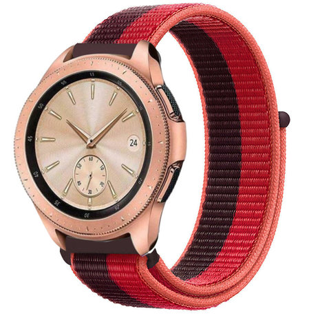 Strap-it® Strap-it Samsung Galaxy Watch 42mm Nylonarmband (Kirschrot)