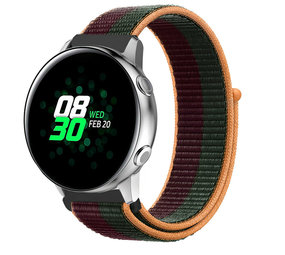 Strap-it® Samsung Galaxy Watch Active Nylonarmband (Dunkel Kirsche) Strap-it® Samsung Galaxy Watch Active Nylonarmband (Dunkel Kirsche)