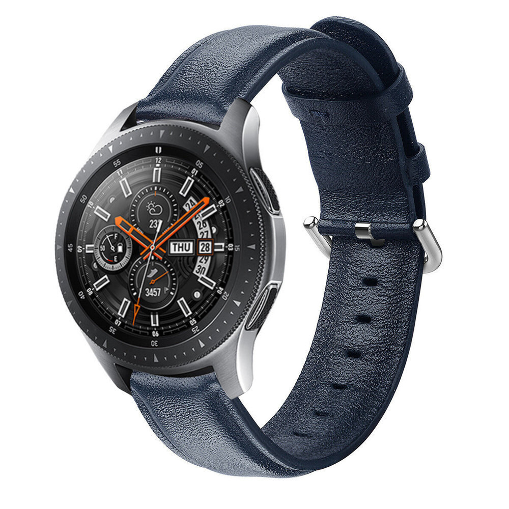 Strap-it® Strap-it Samsung Galaxy Watch 46mm Lederband (Dunkelblau) Strap-it® Strap-it Samsung Galaxy Watch 46mm Lederband (Dunkelblau)