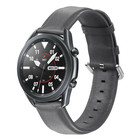 Strap-it® Strap-it Samsung Galaxy Watch 3 45mm Lederarmband (Dunkelgrau)