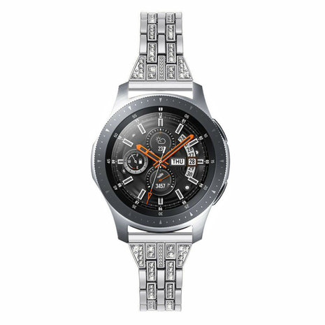 Strap-it® Strap-it Silver Diamond Samsung Galaxy Watch 46mm Armband