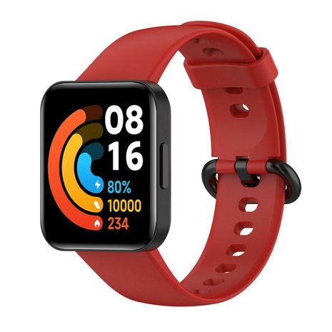 Strap-it® Strap-it Redmi Watch 2 (Lite) Silikonarmband (Rot)