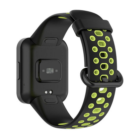 Strap-it® Strap-it Redmi Watch 2 (Lite) Sportarmband (Schwarz/Grün) Strap-it® Strap-it Redmi Watch 2 (Lite) Sportarmband (Schwarz/Grün)