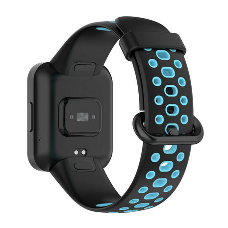Strap-it® Strap-it Redmi Watch 2 (Lite) Sportarmband (Schwarz/Blau) Strap-it® Strap-it Redmi Watch 2 (Lite) Sportarmband (Schwarz/Blau)