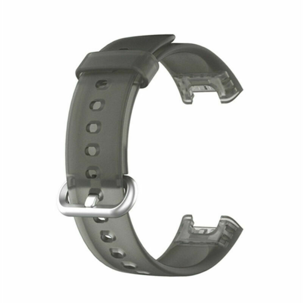 Strap-it® Strap-it Redmi Watch 2 (Lite) transparentes Silikonarmband (Schwarz)
