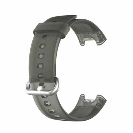 Strap-it® Strap-it Redmi Watch 2 (Lite) transparentes Silikonarmband (Schwarz)