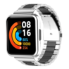 Strap-it® Strap-it Redmi Watch 2 Lite Stahlarmband (Silber/Schwarz) Strap-it® Strap-it Redmi Watch 2 Lite Stahlarmband (Silber/Schwarz)