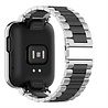 Strap-it® Strap-it Redmi Watch 2 Lite Stahlarmband (Silber/Schwarz) Strap-it® Strap-it Redmi Watch 2 Lite Stahlarmband (Silber/Schwarz)