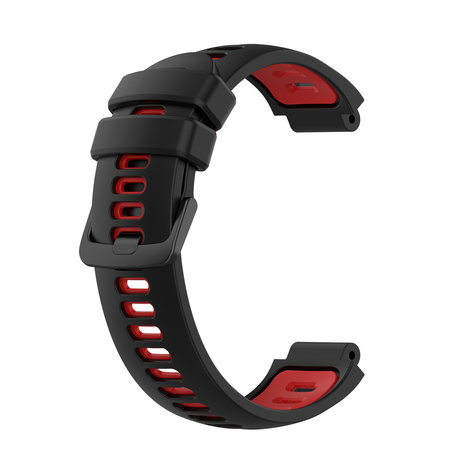 Strap-it© Strap-it Garmin Forerunner 735xt Sportarmband (Schwarz/Rot)