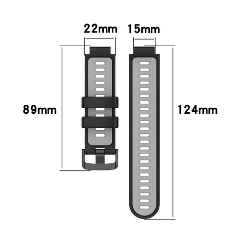 Strap-it© Strap-it Garmin Forerunner 235 Sportarmband (Schwarz/grau) Strap-it© Strap-it Garmin Forerunner 235 Sportarmband (Schwarz/grau)