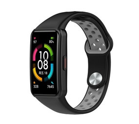 Strap-it© Honor Band 6 Sport Armband (Schwarz/Grau) Strap-it© Honor Band 6 Sport Armband (Schwarz/Grau)