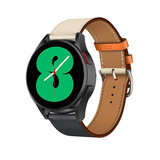 Strap-it® Samsung Galaxy Watch 4 - 44mm Lederband (Weiß/Dunkelblau) Strap-it® Samsung Galaxy Watch 4 - 44mm Lederband (Weiß/Dunkelblau)